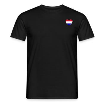 Holland Flagge Herz - Männer T-Shirt - Schwarz - Vorne - AI Model Male 178 light (178cm)