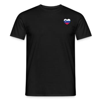 Slowenien Flagge Herz - Männer T-Shirt - Schwarz - Vorne - AI Model Male 178 light (178cm)