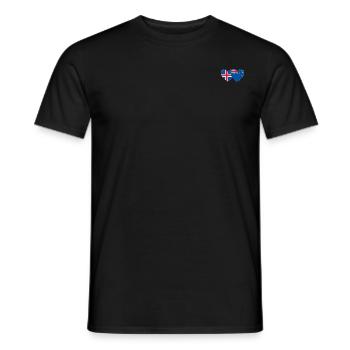 Island Neuseeland Flagge Herz - Männer T-Shirt - Schwarz - Vorne - AI Model Male 178 light (178cm)