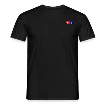 Turquie Kosovo Drapeau Coeur Uni - T-shirt homme - noir - Devant - AI Model Male 178 light (178cm)