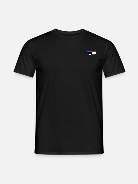 Estland Ungarn Flagge Herz - Männer T-Shirt - Schwarz