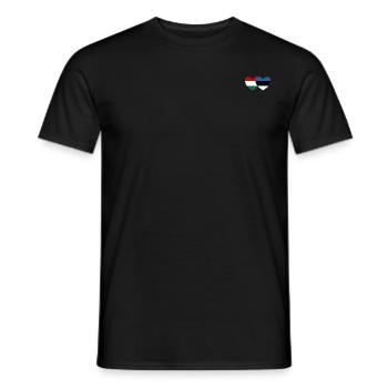 Ungarn Estland Flagge Herz - Männer T-Shirt - Schwarz - Vorne - AI Model Male 178 light (178cm)