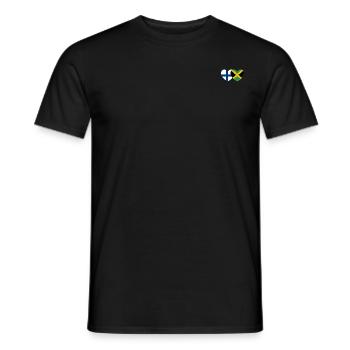 Finnland Jamaika Flagge Herz - Männer T-Shirt - Schwarz - Vorne - AI Model Male 178 light (178cm)