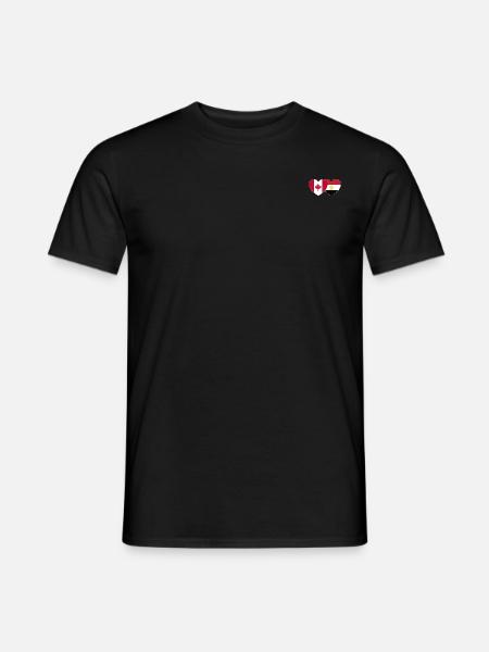 Canada Egypt Flag Heart - Men's T-Shirt - black