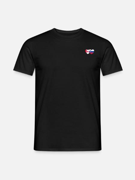 Kanada Slowenien Flagge Herz - Männer T-Shirt - Schwarz