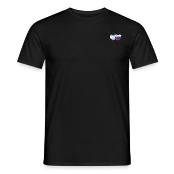 Argentinien Slowenien Flagge Herz - Männer T-Shirt - Schwarz - Vorne - AI Model Male 178 light (178cm)