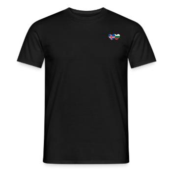 Island Bulgarien Flagge Herz - Männer T-Shirt - Schwarz - Vorne - AI Model Male 178 light (178cm)