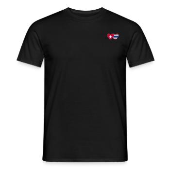 Schweiz Thailand Flagge Herz - Männer T-Shirt - Schwarz - Vorne - AI Model Male 178 light (178cm)