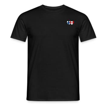 Finlande Canada Drapeau Coeur - T-shirt homme - noir - Devant - AI Model Male 178 light (178cm)