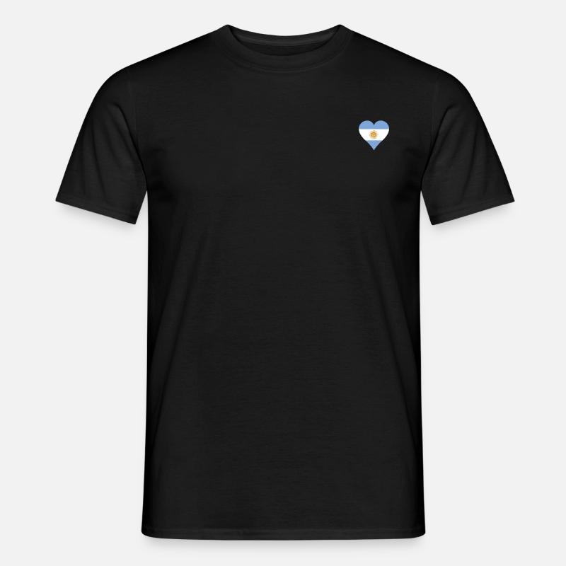 Argentinien Herz - Männer T-Shirt - Schwarz