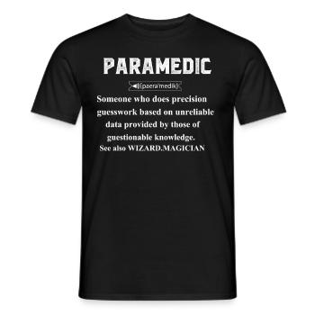 Paramedic Definition Funny - Men's T-Shirt - black - Front - AI Model Male 178 light (178cm)