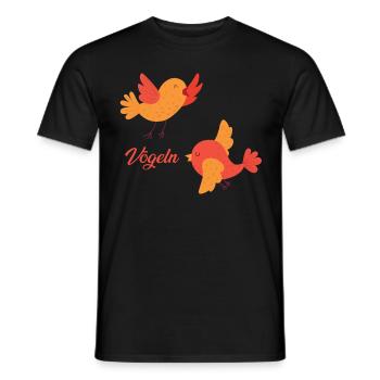 Vögeln - Männer T-Shirt - Schwarz - Vorne - AI Model Male 178 light (178cm)