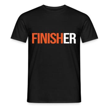 Finisher Sports T-shirt to customize - Men's T-Shirt - black - Front - AI Model Male 178 light (178cm)