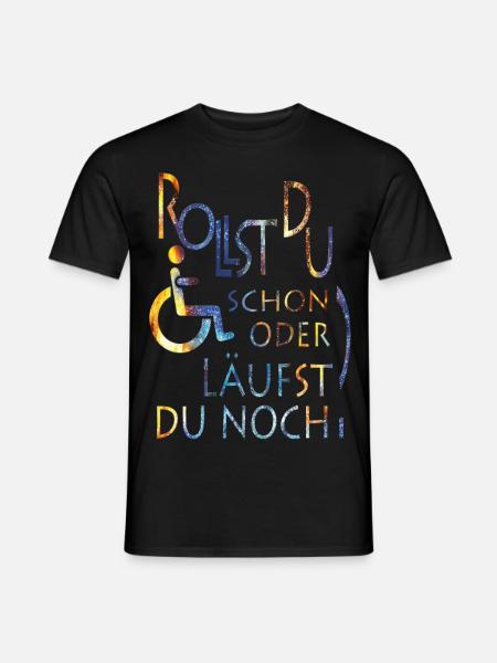 Rollst du schon farbig - Männer T-Shirt - Schwarz