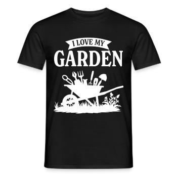 Ich liebe meinen Garten - Männer T-Shirt - Schwarz - Vorne - AI Model Male 178 light (178cm)
