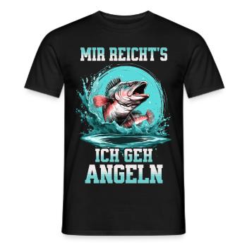 Fishing Angler Fish I've had enough, I'm going fishing - Men's T-Shirt - black - Front - AI Model Male 178 light (178cm)