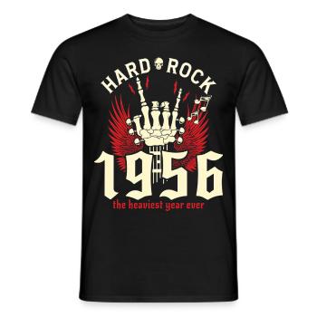 70 Jahre Rocker 70 Jahre 1956 - Männer T-Shirt - Schwarz - Vorne - AI Model Male 178 light (178cm)