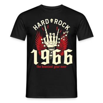 60 Ans Rockeur 60eme Anniversaire 1966 - T-shirt homme - noir - Devant - AI Model Male 178 light (178cm)