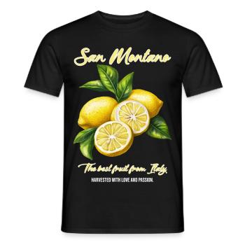 Citron de San Montano à l’italienne - T-shirt homme - noir - Devant - AI Model Male 178 light (178cm)