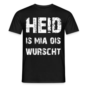 Heid is mia ois wurscht! Bayern Funshirt - Männer T-Shirt - Schwarz - Vorne - AI Model Male 178 light (178cm)