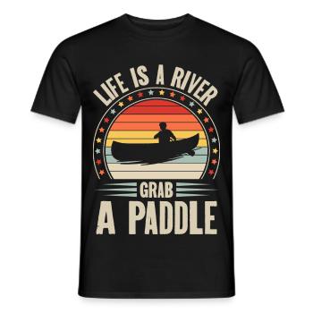 Kanu Kanut Kanutin Kanufahrer - Männer T-Shirt - Schwarz - Vorne - AI Model Male 178 light (178cm)