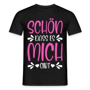 Schön dass es mich gibt - Männer T-Shirt - Schwarz - Vorne - AI Model Male 178 light (178cm)