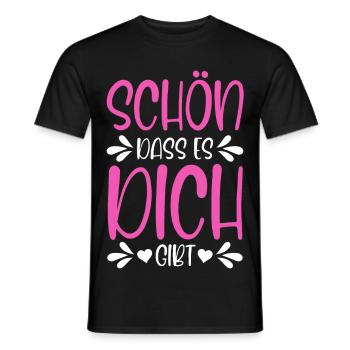 Schön dass es dich gibt - Männer T-Shirt - Schwarz - Vorne - AI Model Male 178 light (178cm)
