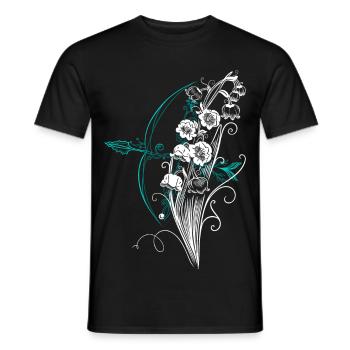 Maiglöckchen Pfeil Bogen - Männer T-Shirt - Schwarz - Vorne - AI Model Male 178 light (178cm)