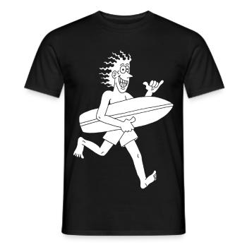 Ungeduldiger Surfer (weiß) - Männer T-Shirt - Schwarz - Vorne - AI Model Male 178 light (178cm)