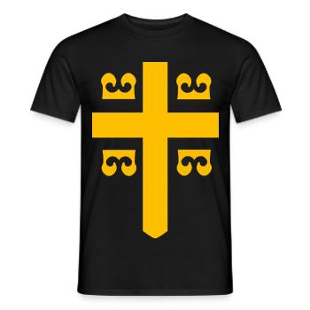 Byzantinisch - Männer T-Shirt - Schwarz - Vorne - AI Model Male 178 light (178cm)