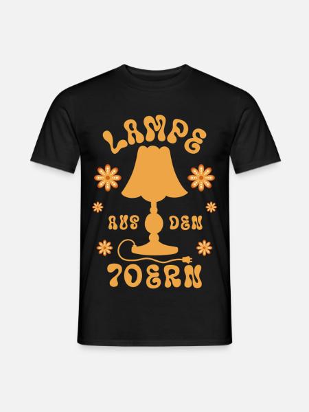 Lampe aus den 70ern  - Männer T-Shirt - Schwarz