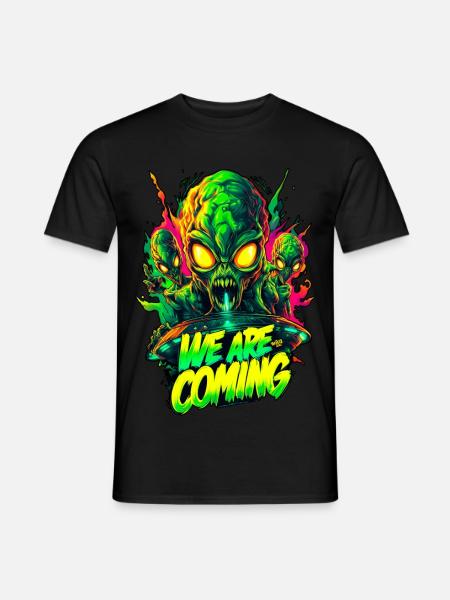 We are comming Aliens - Men's T-Shirt - black