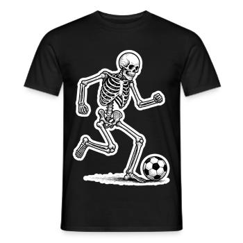 Skeleton Fußballspieler - Männer T-Shirt - Schwarz - Vorne - AI Model Male 178 light (178cm)