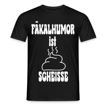 Fecal humor is shit poop pile - Men's T-Shirt - black - Front - AI Model Male 178 light (178cm)
