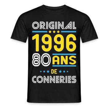 Original – 1996 – 30 ans de conneries - T-shirt homme - noir - Devant - AI Model Male 178 light (178cm)