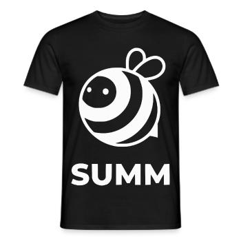 Summende Biene Icon-Design - Männer T-Shirt - Schwarz - Vorne - AI Model Male 178 light (178cm)