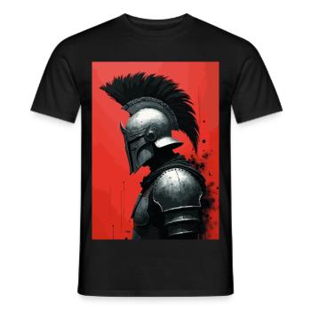 Spartan Warrior Red - Men's T-Shirt - black - Front - AI Model Male 178 light (178cm)