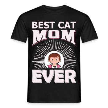 Meilleur cadeau adorant de chat - T-shirt homme - noir - Devant - AI Model Male 178 light (178cm)