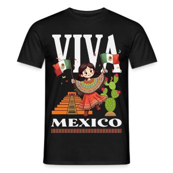 Mexiko Stolz & Heimat Mexikaner Mexico Flagge - Männer T-Shirt - Schwarz - Vorne - AI Model Male 178 light (178cm)