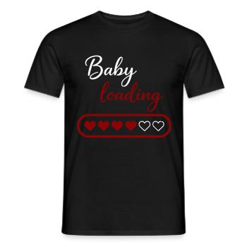 Chargement de bébé - T-shirt homme - noir - Devant - AI Model Male 178 light (178cm)