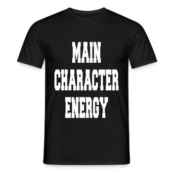 Énergie du personnage principal - T-shirt homme - noir - Devant - AI Model Male 178 light (178cm)