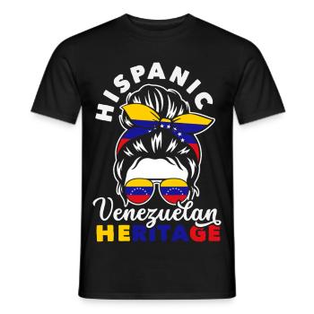 Venezuela Flag Pride & Home Venezuela - Men's T-Shirt - black - Front - AI Model Male 178 light (178cm)