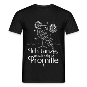 Null Prozent mit voller Attitüde - Männer T-Shirt - Schwarz - Vorne - AI Model Male 178 light (178cm)