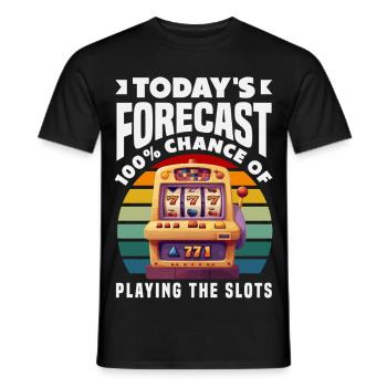 Probabilité prédictive des joueurs de machines à sous - T-shirt homme - noir - Devant - AI Model Male 178 light (178cm)