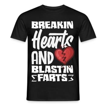 Retro Heart Valentine's Day Design Love - Men's T-Shirt - black - Front - AI Model Male 178 light (178cm)