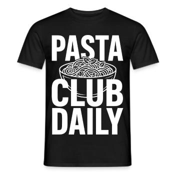 Club des pâtes Daily pour les amateurs de pâtes - T-shirt homme - noir - Devant - AI Model Male 178 light (178cm)