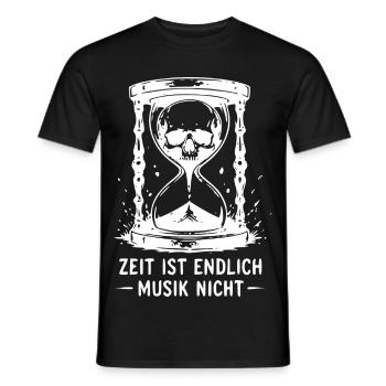 Zeitlose Musik im Totenkopf-Sanduhr - Männer T-Shirt - Schwarz - Vorne - AI Model Male 178 light (178cm)