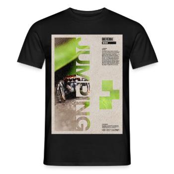 Jumping Spider Modern Art - Männer T-Shirt - Schwarz - Vorne - AI Model Male 178 light (178cm)