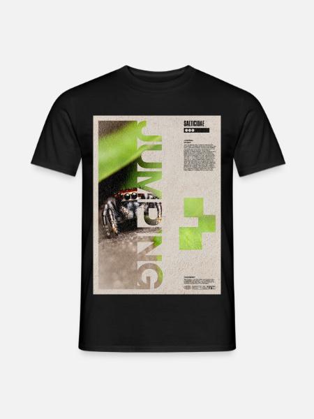 Jumping Spider Modern Art - Männer T-Shirt - Schwarz