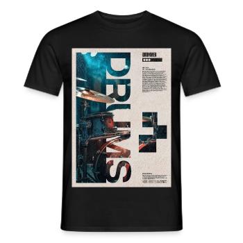 Trommel-Collage-Trommlerkunst - Männer T-Shirt - Schwarz - Vorne - AI Model Male 178 light (178cm)